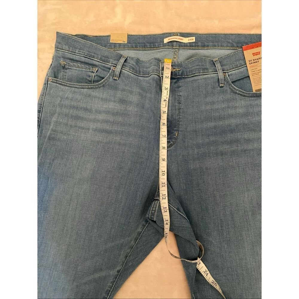 Levis 311 Shaping Skinny Jeans Women Plus Size 24W Blue Denim29" Inseam - Picture 5 of 10